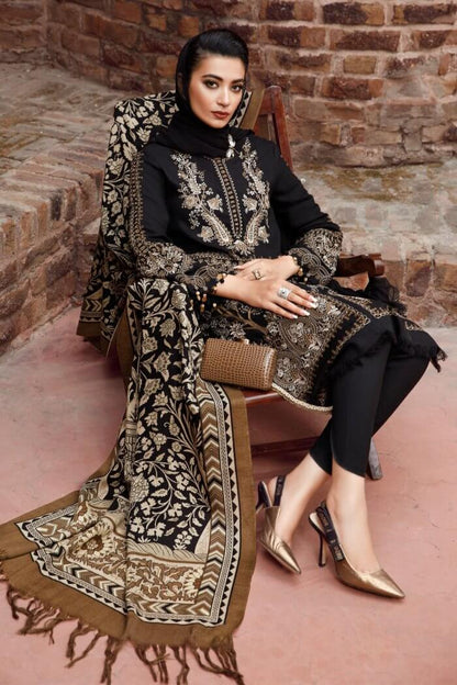 3 Piece Unstitched Embroidered Dhanak Suit | Vol 2