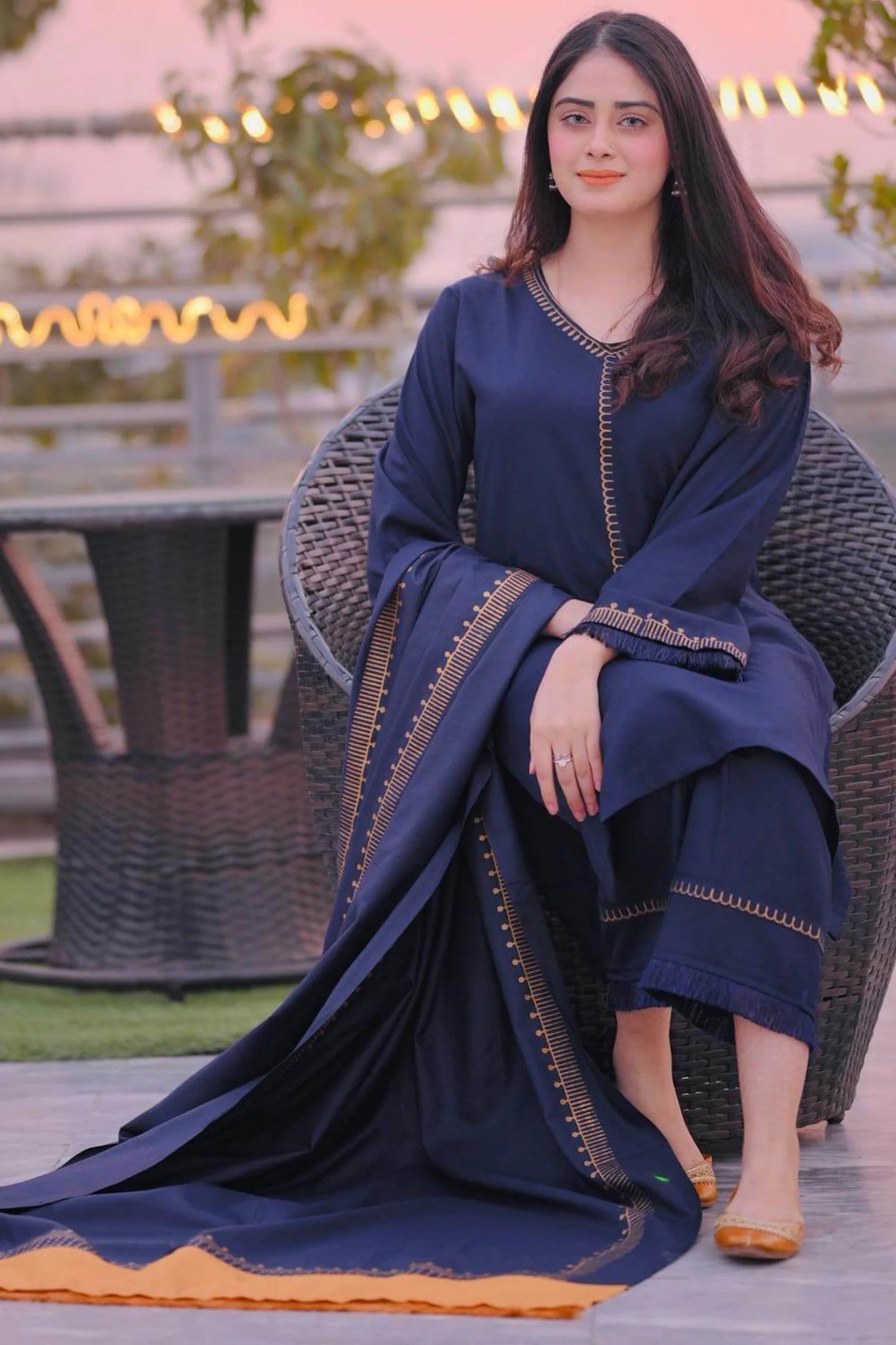 3 Piece Unstitched Embroidered Dhanak Suit | Vol 2