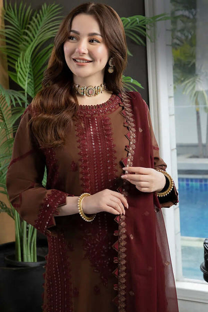 3 Piece Unstitched Embroidered Dhanak Suit | Vol 2