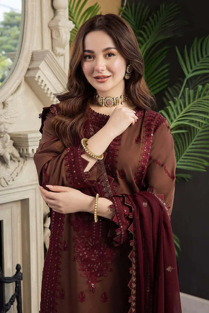 3 Piece Unstitched Embroidered Dhanak Suit | Vol 2