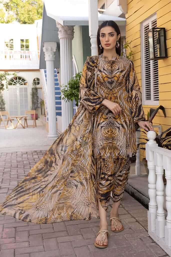 3 Piece Unstitched Digital Printed Pure Lawn Suit with Fine Printed Lawn Dupatta