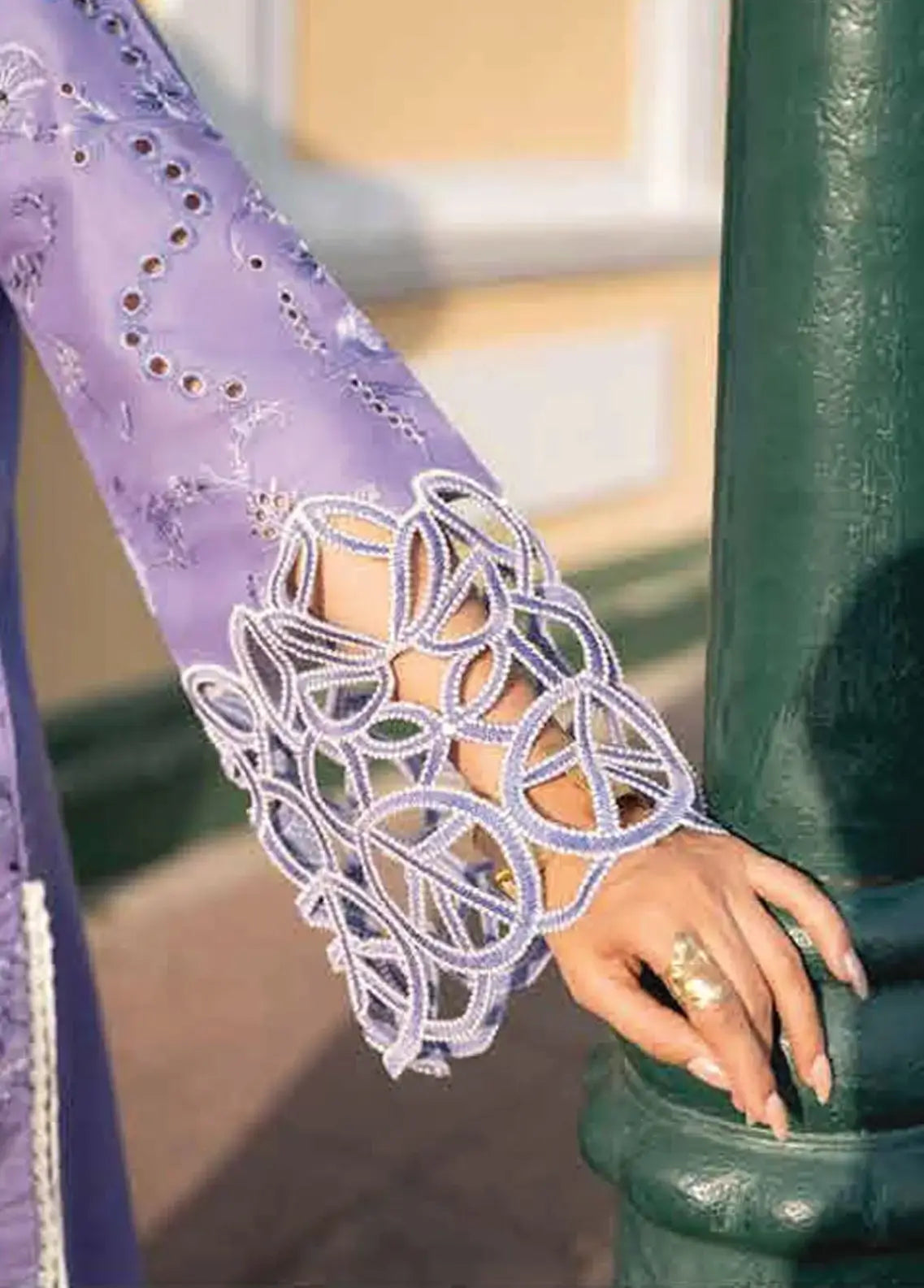 MS 04-3 Piece Unstitched Heavy Embroidered Pure Lawn Suit With Digital Printed Silk Dupatta