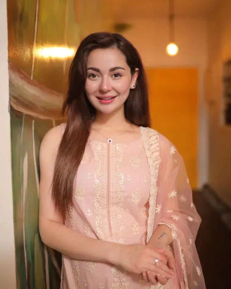 LM 54-3 Piece Unstitched Heavy Embroidered Pure Lawn Suit with Heavy Embroidered Organza Dupatta