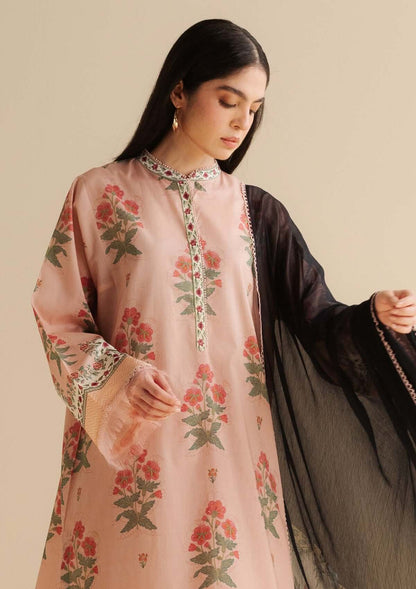 CO 490-3 Piece Unstitched Digital Printed Pure Lawn Suit with Fine Printed Lawn Dupatta