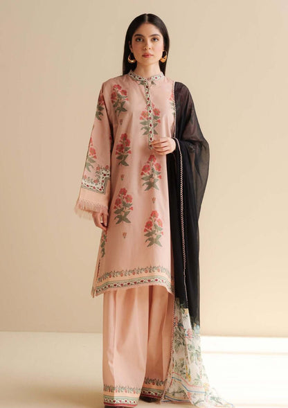 CO 490-3 Piece Unstitched Digital Printed Pure Lawn Suit with Fine Printed Lawn Dupatta