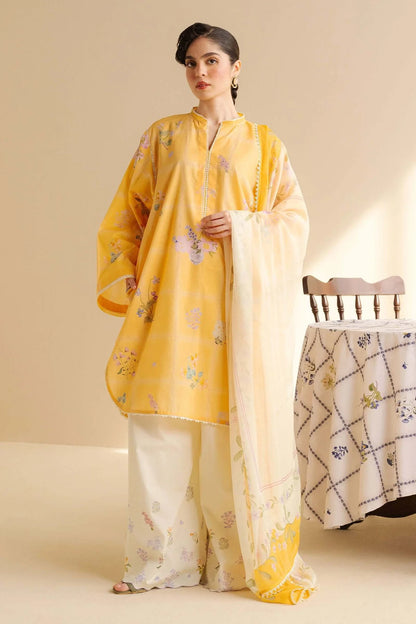 CO 508-3 Piece Unstitched Digital Printed Pure Lawn Suit with Fine Printed Lawn Dupatta
