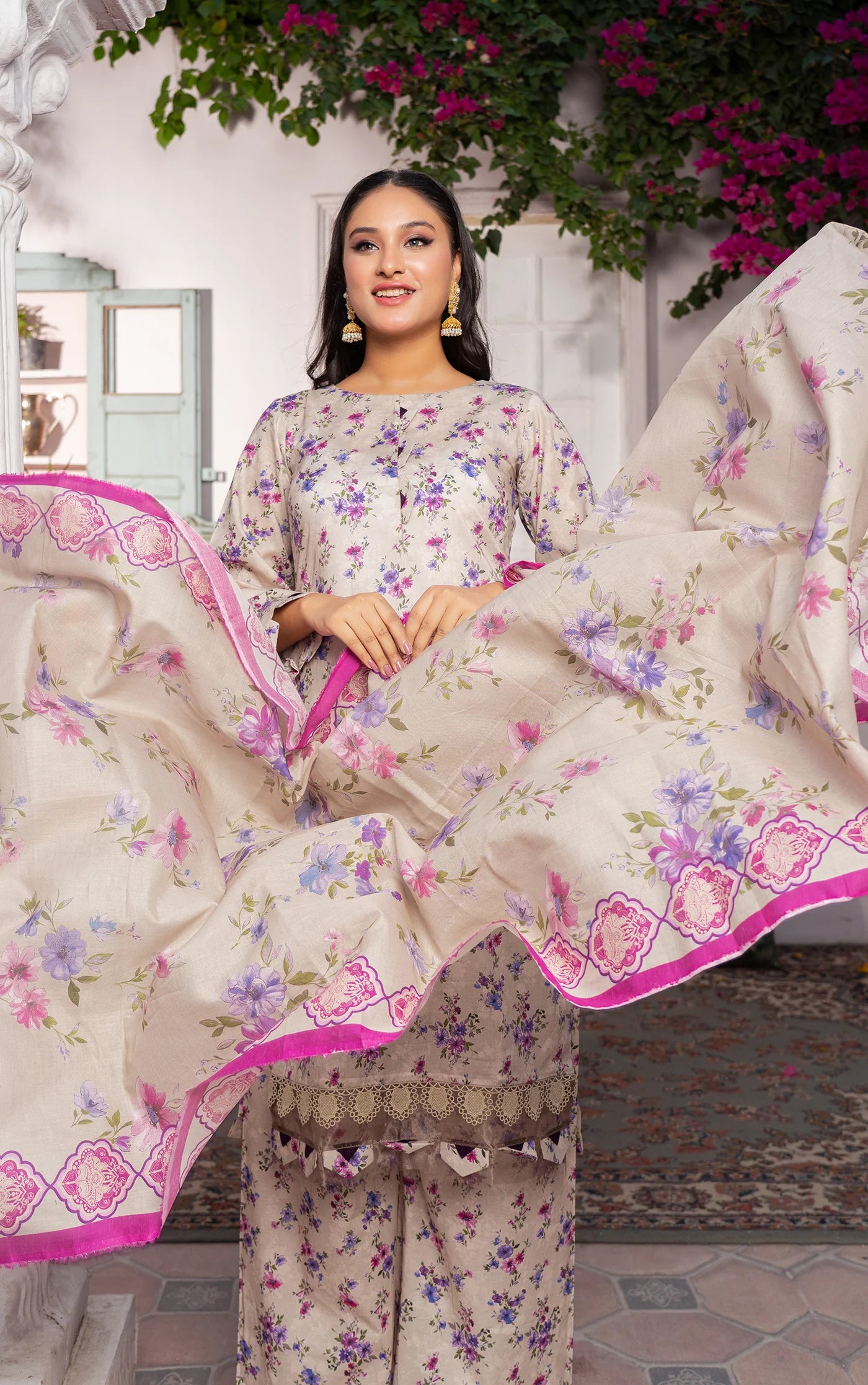 3 Piece Printed Lawn Unstitched Suit | Printed Lawn-25