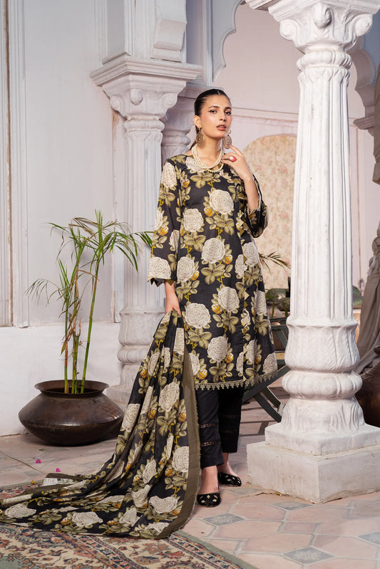 3 Piece Printed Lawn Unstitched Suit | Printed Lawn-25