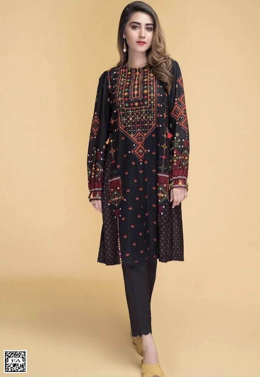 KS 770-2 Piece Unstitched Heavy Embroidered Pure Lawn Suit