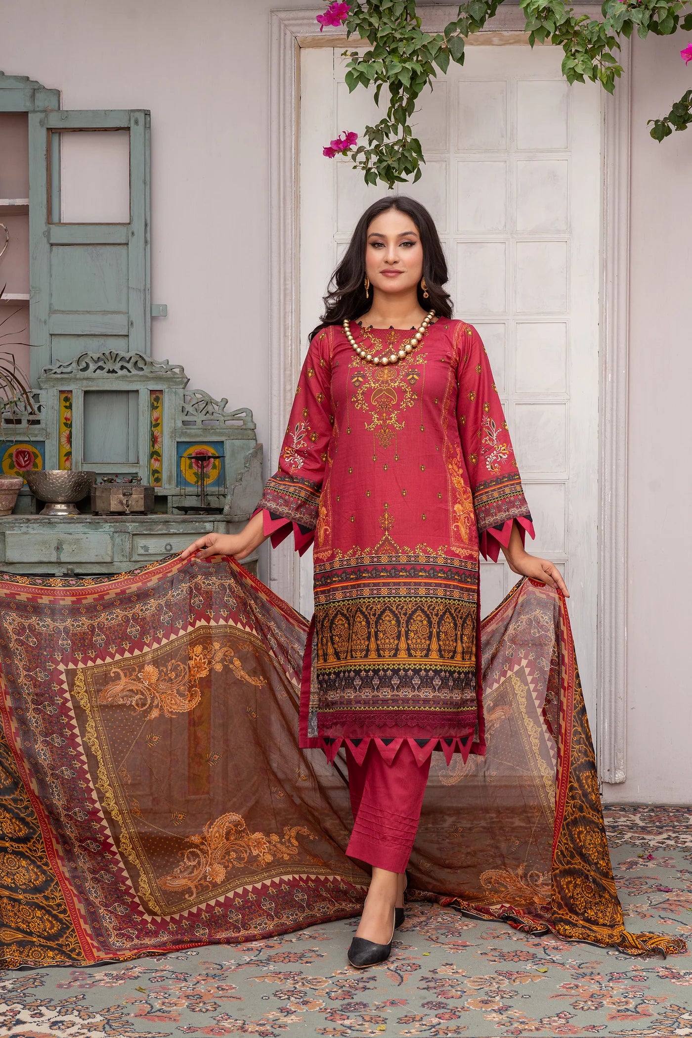 3 Piece Printed Lawn Unstitched Suit | Printed Lawn-25