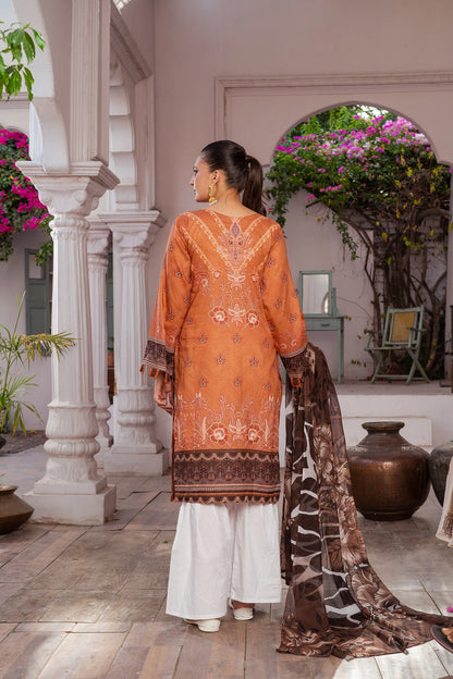 3 Piece Printed Lawn Unstitched Suit | Printed Lawn-25