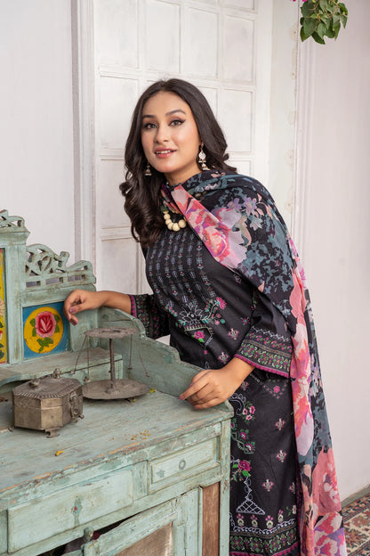 3 Piece Printed Lawn Unstitched Suit | Printed Lawn-25