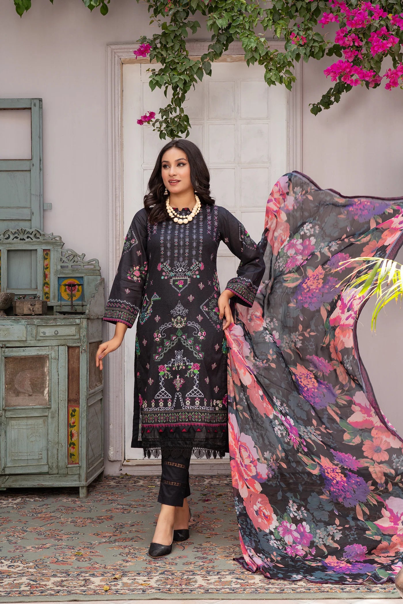3 Piece Printed Lawn Unstitched Suit | Printed Lawn-25