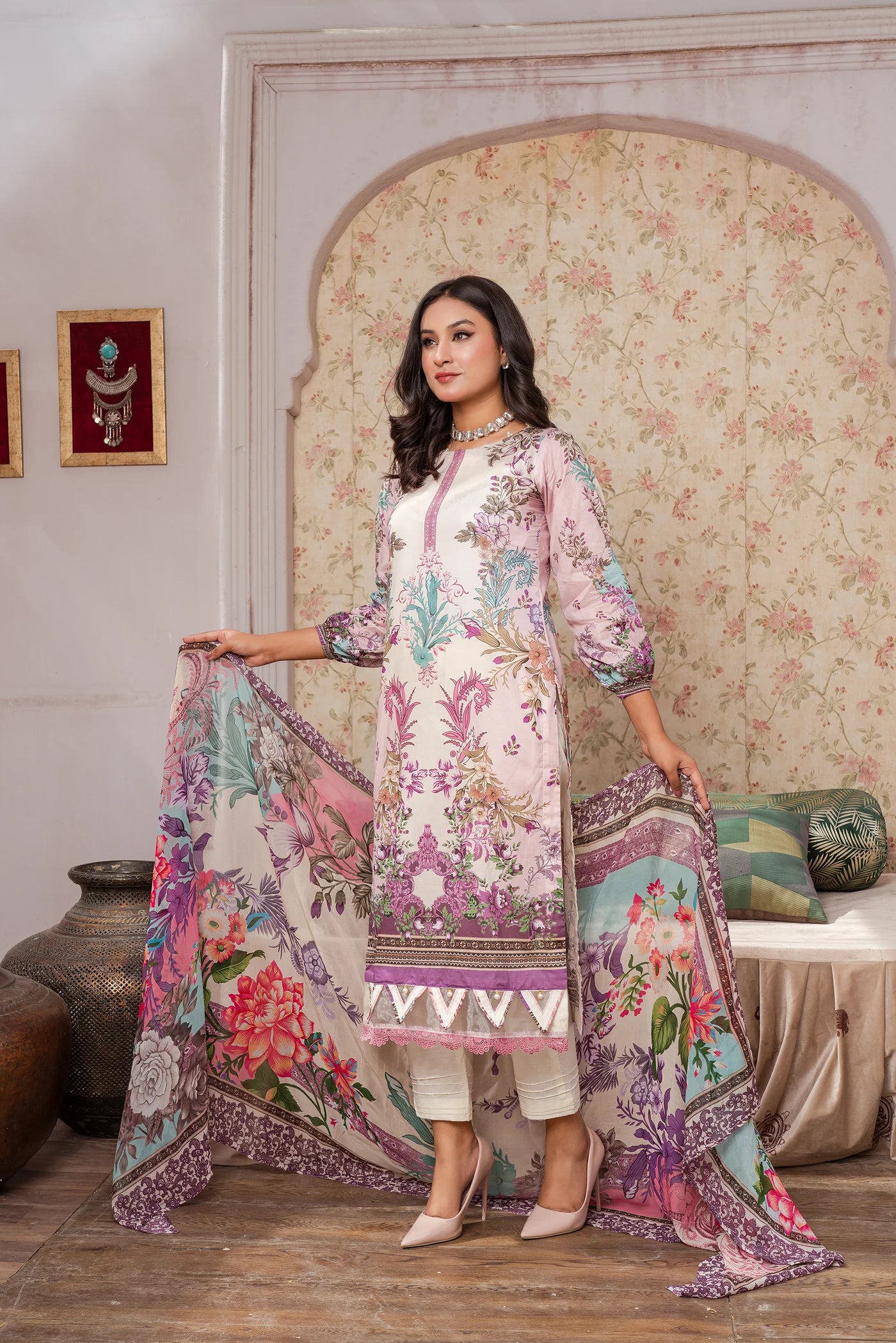 3 Piece Printed Lawn Unstitched Suit | Printed Lawn-25