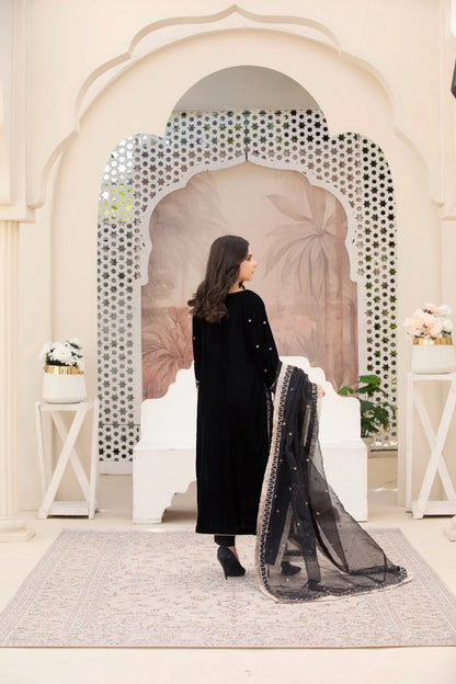 3 Piece Luxury Embroidered Velvet Suit | Velvet Luxe