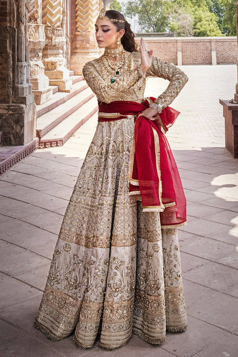 Moti 3 piece Unstitched Embellished Suit | Gleam - 25