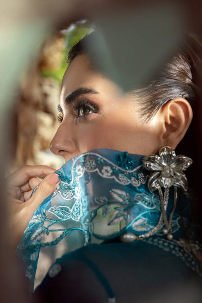 3 Piece Unstitched Embroidered Suit | Gleam - 25