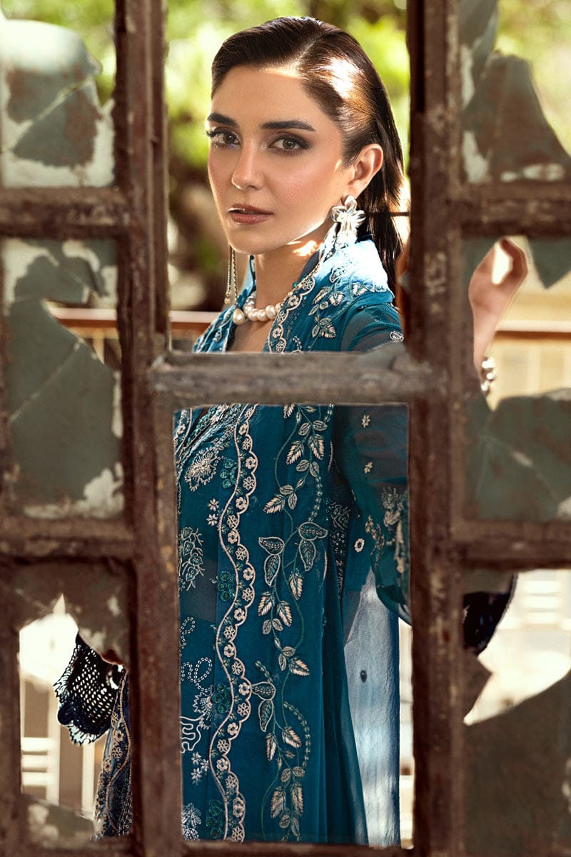 3 Piece Unstitched Embroidered Suit | Gleam - 25