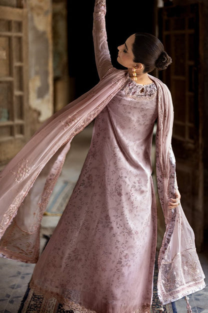 3 Piece Unstitched Embroidered Suit | Gleam - 25
