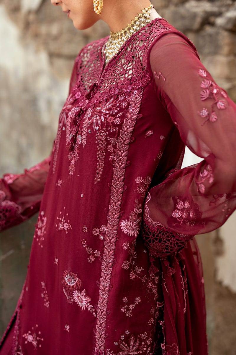 3 Piece Unstitched Embroidered Chiffon Suit | Gleam - 25