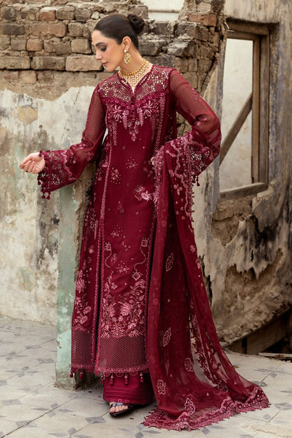 3 Piece Unstitched Embroidered Chiffon Suit | Gleam - 25