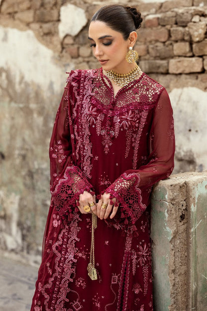 3 Piece Unstitched Embroidered Chiffon Suit | Gleam - 25