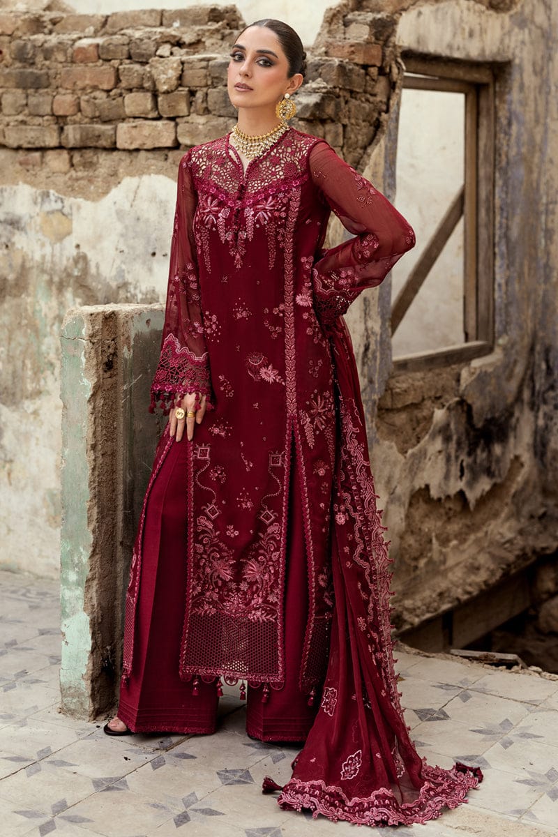 3 Piece Unstitched Embroidered Chiffon Suit | Gleam - 25