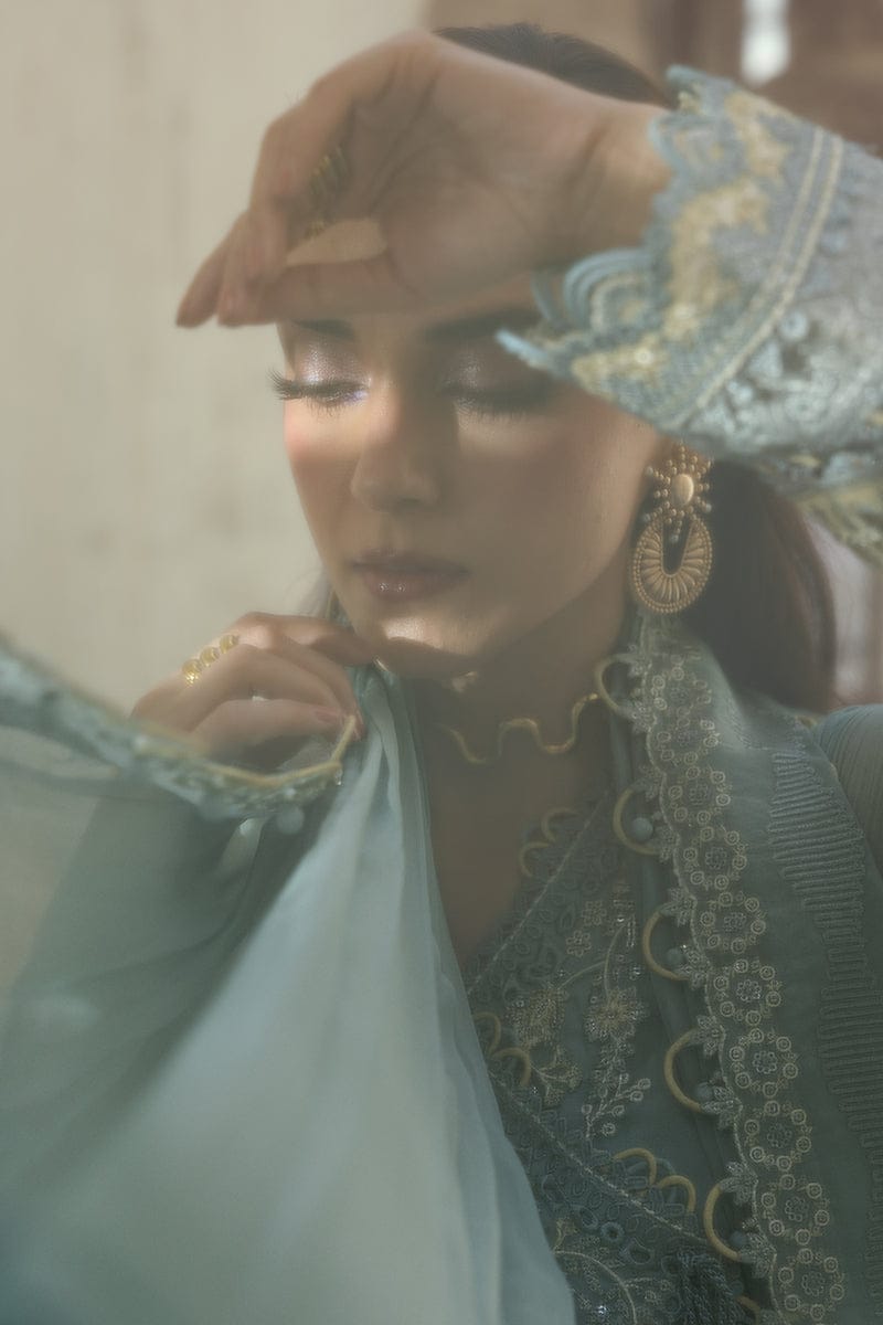 3 Piece Unstitched Embroidered Chiffon Suit | Gleam - 25