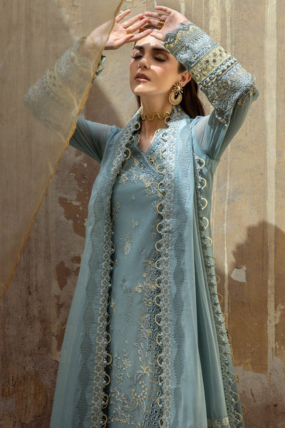3 Piece Unstitched Embroidered Chiffon Suit | Gleam - 25