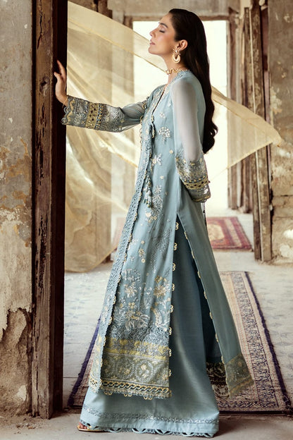 3 Piece Unstitched Embroidered Chiffon Suit | Gleam - 25