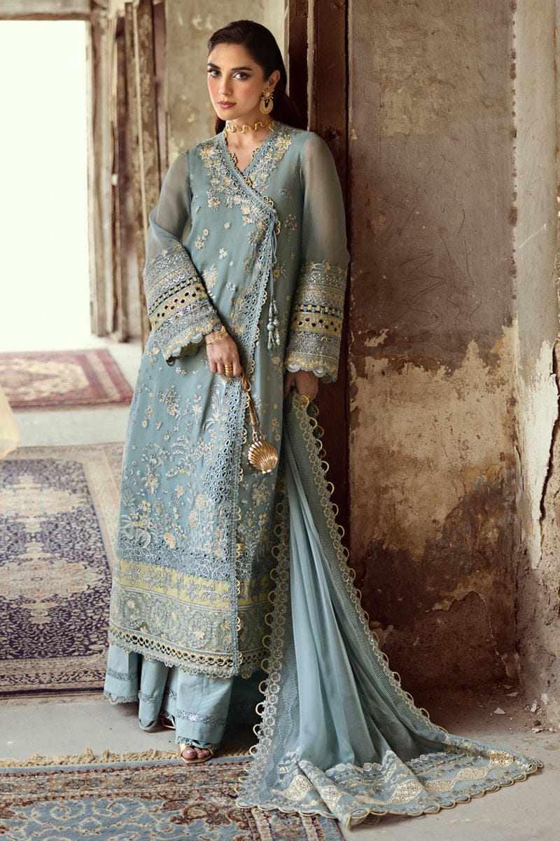 3 Piece Unstitched Embroidered Chiffon Suit | Gleam - 25