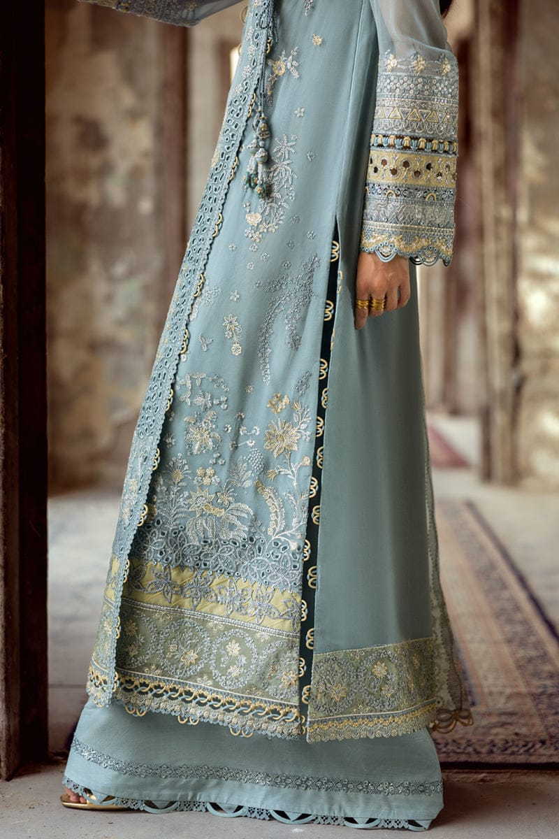 3 Piece Unstitched Embroidered Chiffon Suit | Gleam - 25