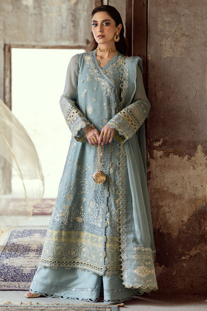 3 Piece Unstitched Embroidered Chiffon Suit | Gleam - 25
