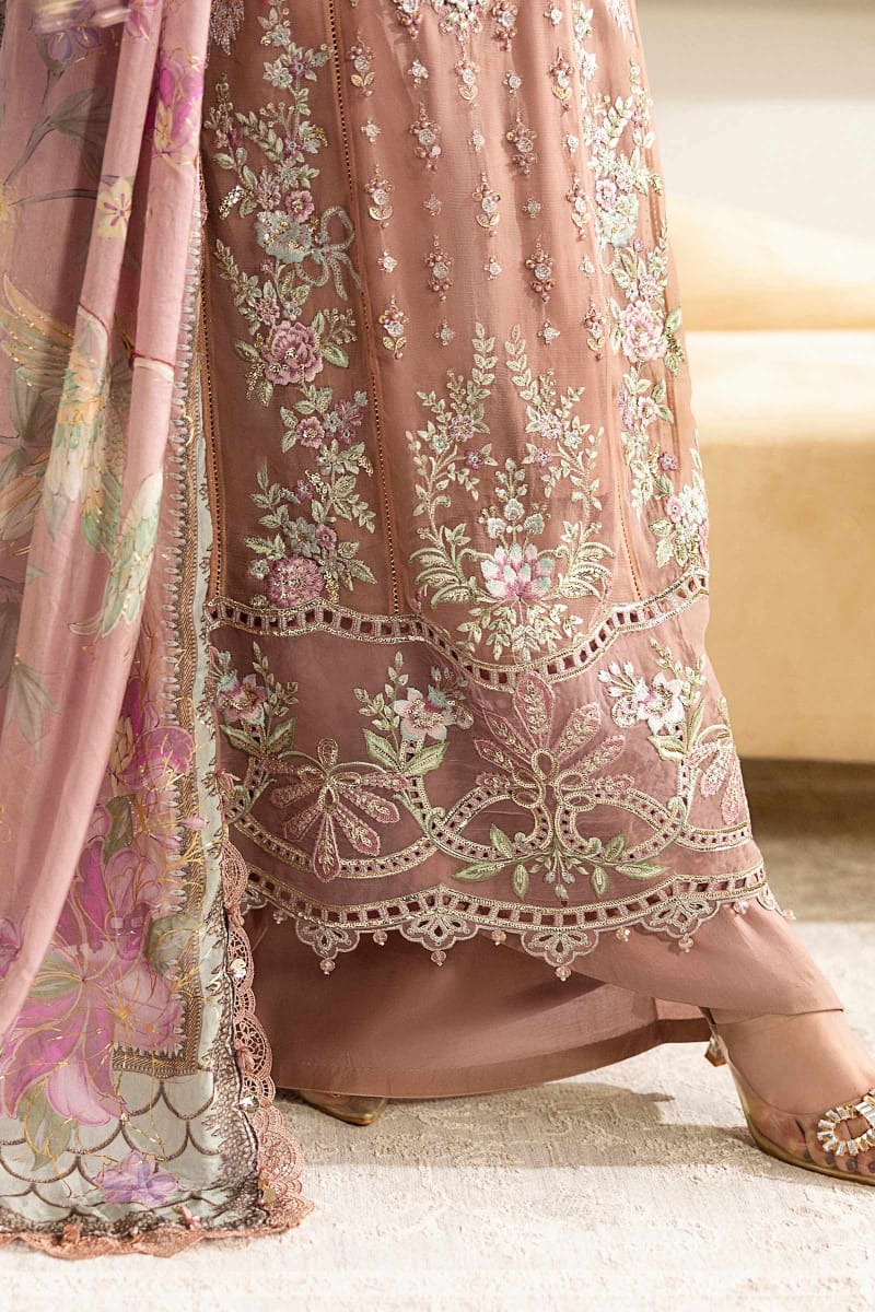 3 Piece Unstitched Embroidered Chiffon Suit | Gleam - 25