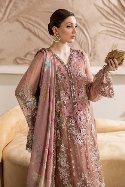 3 Piece Unstitched Embroidered Chiffon Suit | Gleam - 25