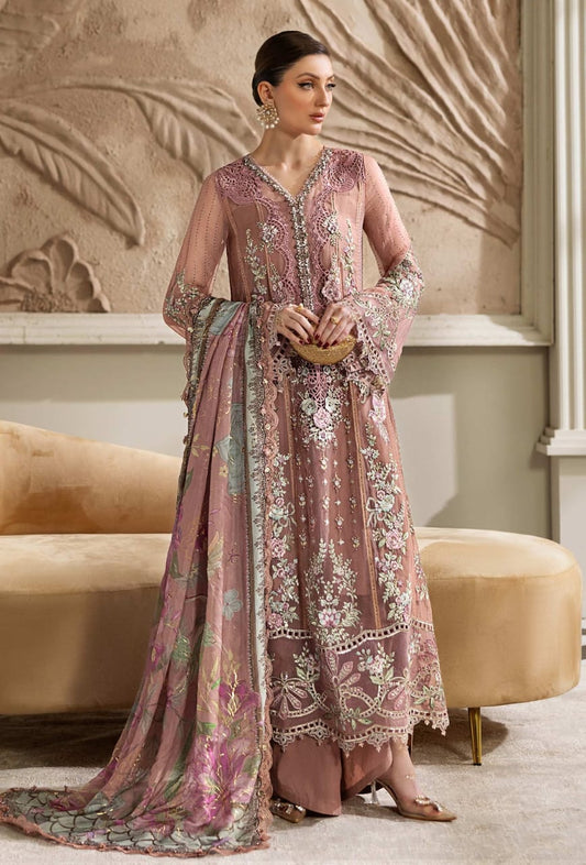 3 Piece Unstitched Embroidered Chiffon Suit | Gleam - 25