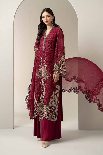 3 Piece Unstitched Embroidered Chiffon Suit | Gleam - 25