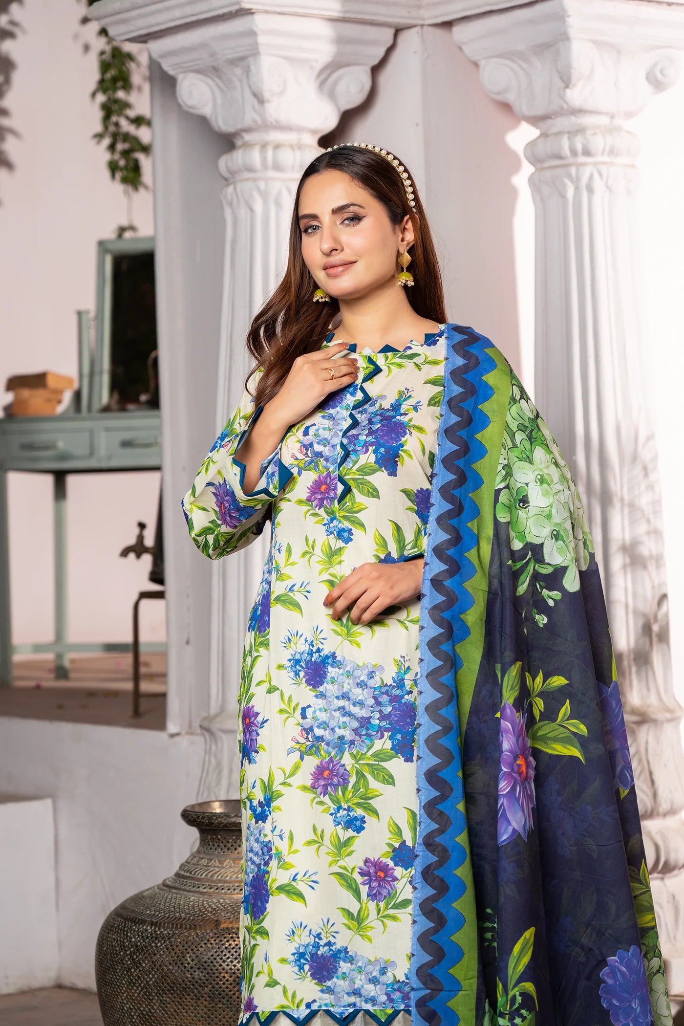 3 Piece Printed Lawn Unstitched Suit | Printed Lawn-25