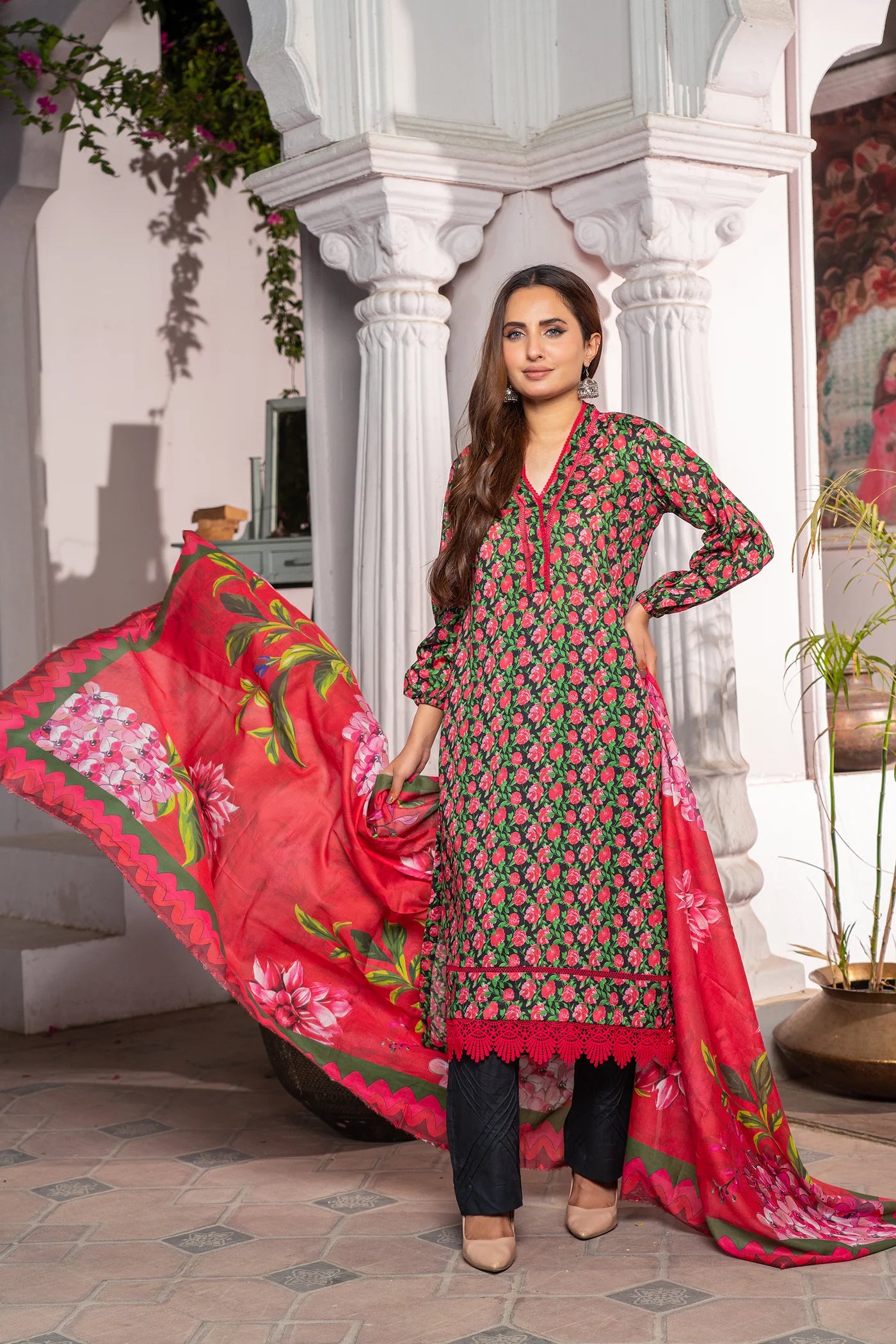 3 Piece Printed Lawn Unstitched Suit | Printed Lawn-25