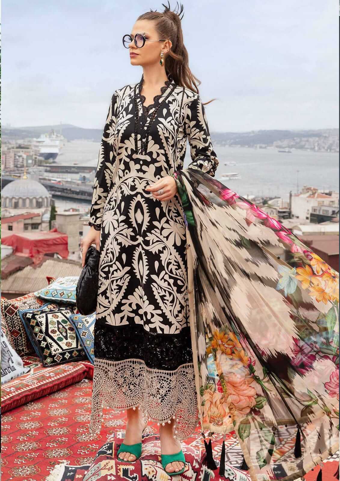 3 Piece Unstitched Embroidered Khaddar Suit with Printed Khaddar Shawl | Vol 2