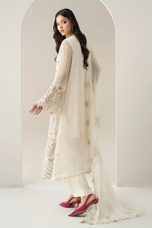 3 Piece Embroidered Chiffon Suit | Gleam 25
