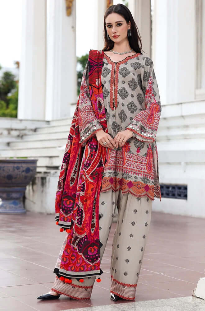 3 Piece Unstitched Digital Printed Khaddar Suit with Printed Khaddar Dupatta | Vol 2