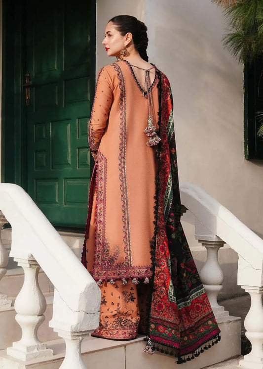 3 Piece Unstitched Embroidered Dhanak Suit with Printed Woolen Shawl | Vol 2