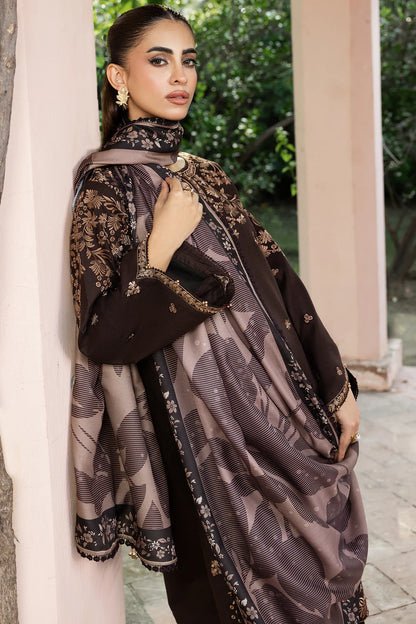 Woodmist 3 Piece Unstitched Embroidered Dhanak Suit | Vol 2