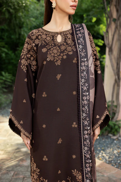 Woodmist 3 Piece Unstitched Embroidered Dhanak Suit | Vol 2