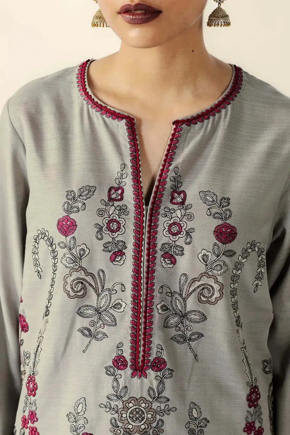 3 Piece Unstitched Embroidered Dhanak Suit with Plain Dyed Dhanak Shawl | Vol 2