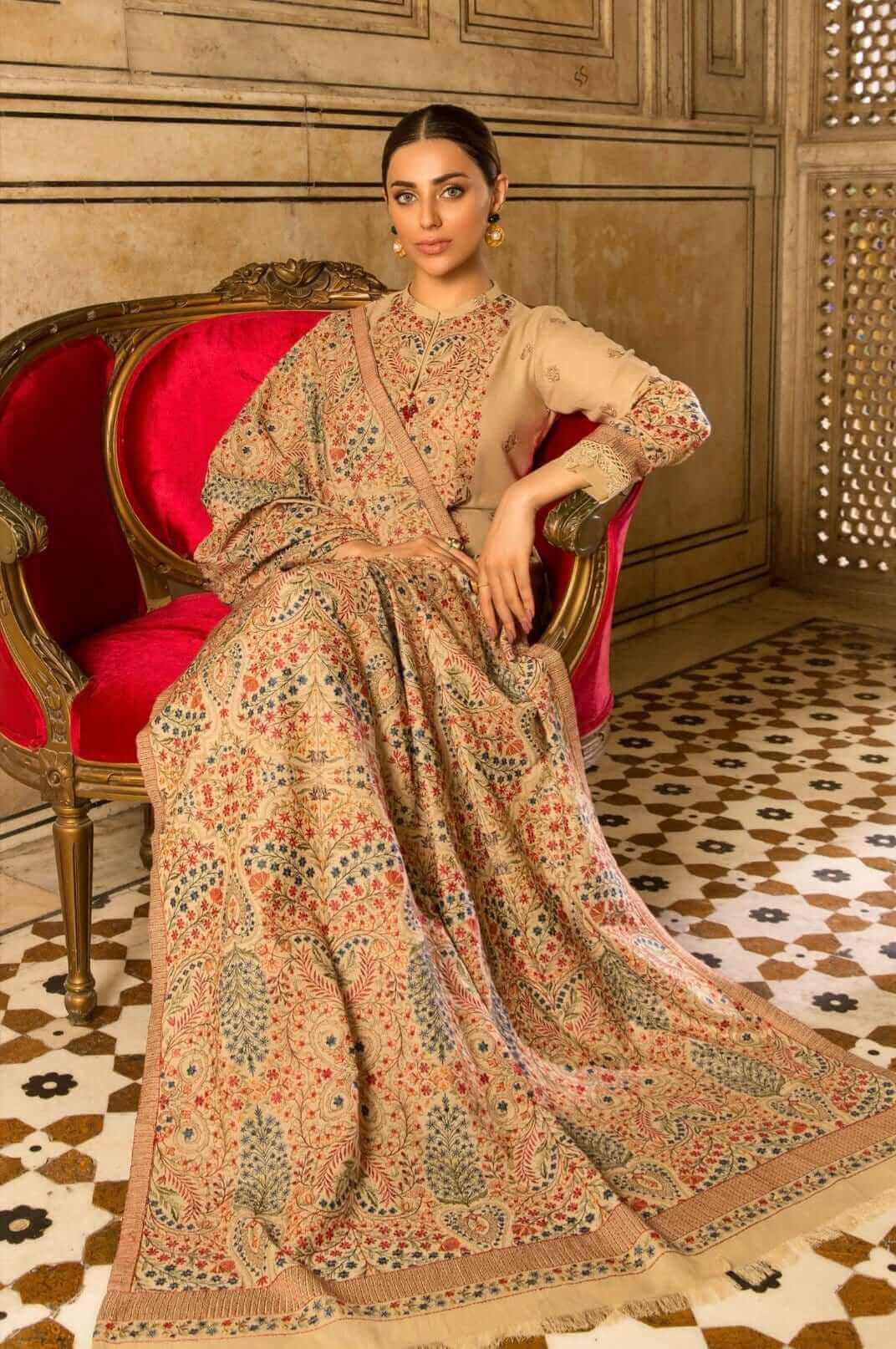 3 Piece Unstitched Embroidered Dhanak Suit | Vol 1
