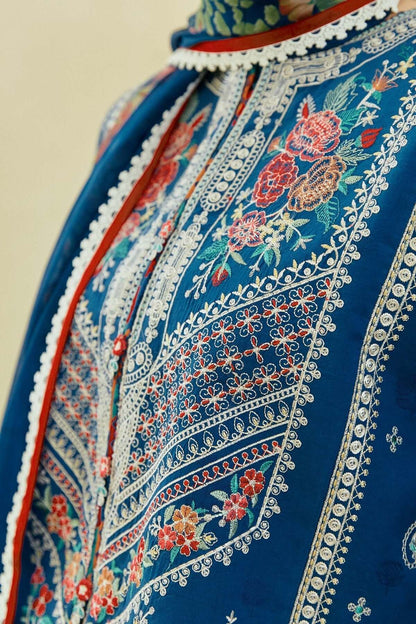 3 Piece Unstitched Embroidered Dhanak Suit | Vol 1