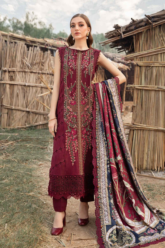3 Piece Unstitched Embroidered Dhanak Suit | Vol 1